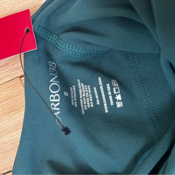 carbon38 one shoulder sports bra ponderosa pine green small melt - Picture 6 of 6